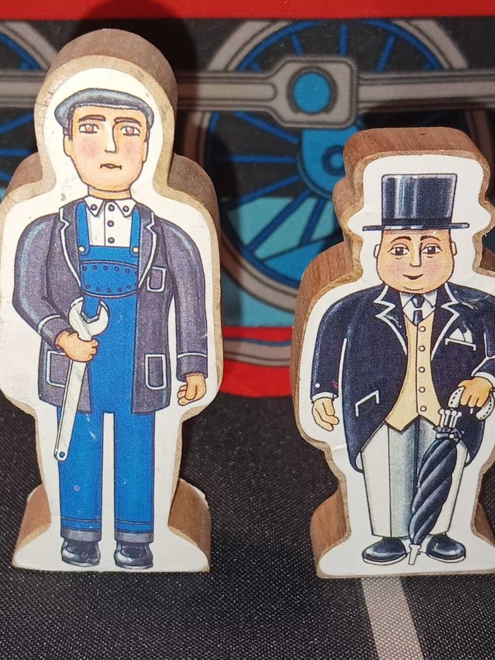 Thomas Wooden Railway Train Track Figures Battat 1994 Sir Topham Hatt Mechanic